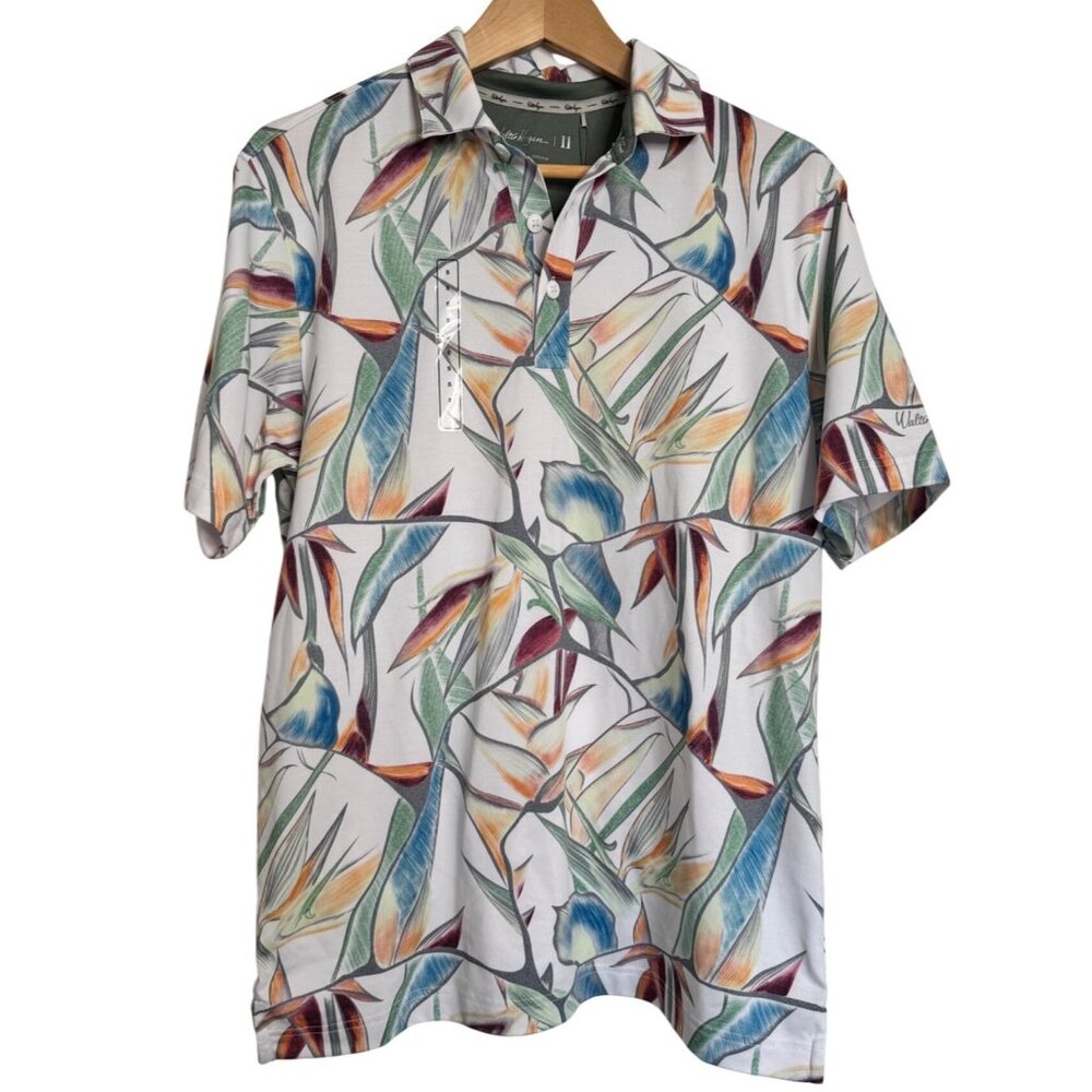 Walter Hagen Perfect 11 Collection Size Small NWT Clubhouse Airbrush Polo Golf